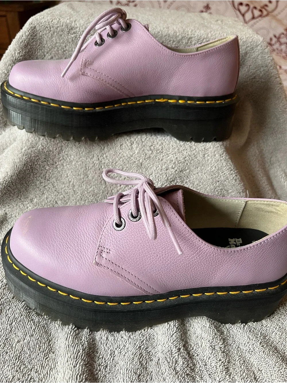 Dr. Martens 1461 Quad II Platform Oxford Lilac Pisa Leather 9